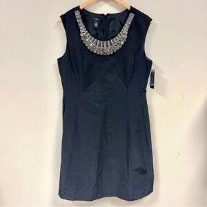 Alfani jeweled neckline black sheeth dress Sz 12